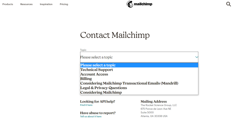 Contact Mailchimp