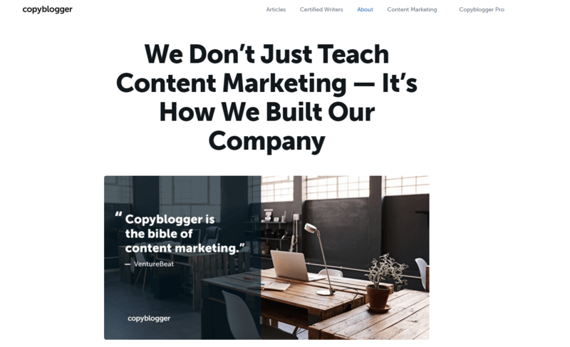 Copyblogger about page