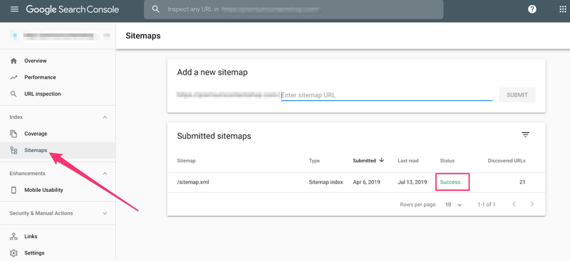 Submit an XML sitemap to Google Search Console
