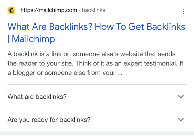 FAQ Rich Snippets Example