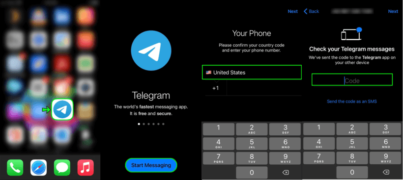 创建Telegram帐户