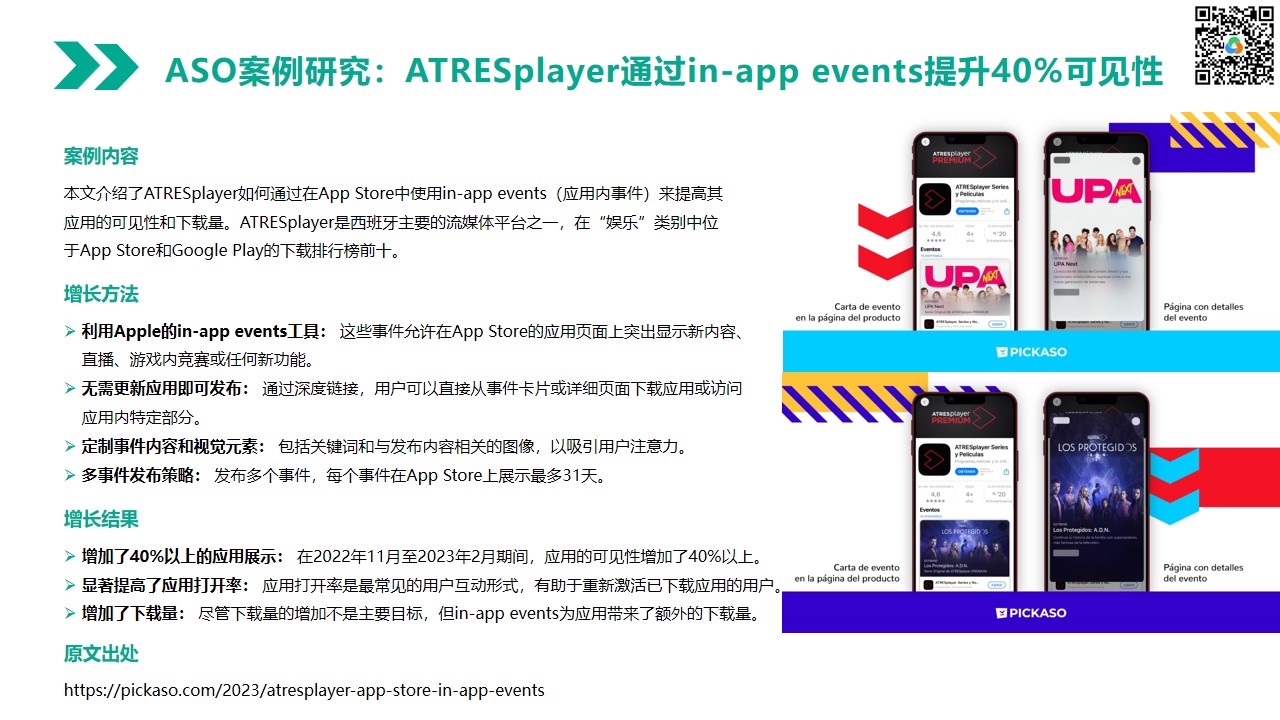 ASO案例研究：ATRESplayer通过in-app events提升40%可见性